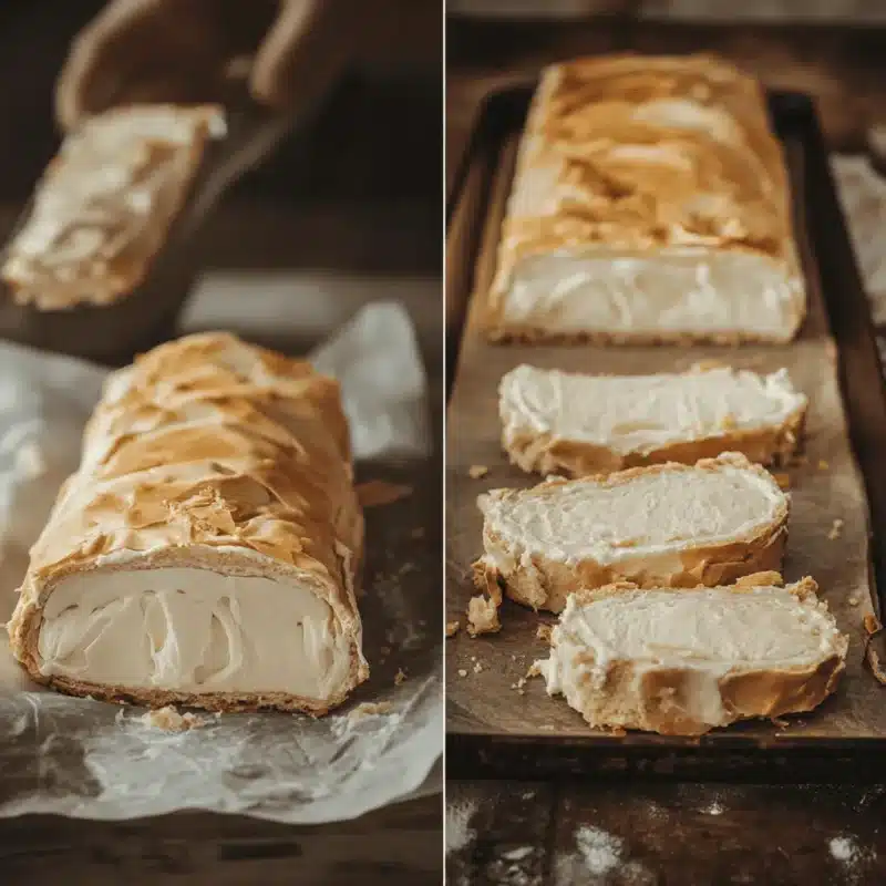 Shaping Lazy Cake dough and slicing after chilling