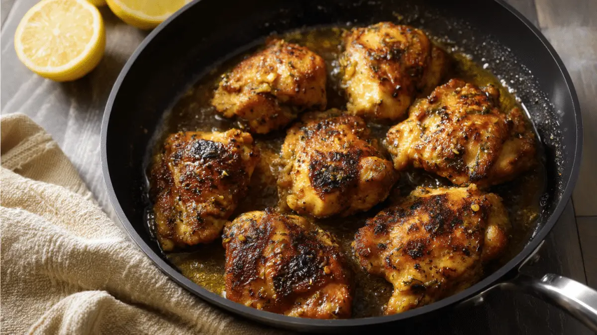 Chicken frying in oil with golden crust and steam, monitored at 350°F