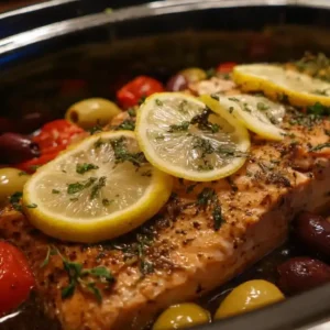 Best Crockpot Mediterranean Salmon 2025 with lemon, garlic, and herbs