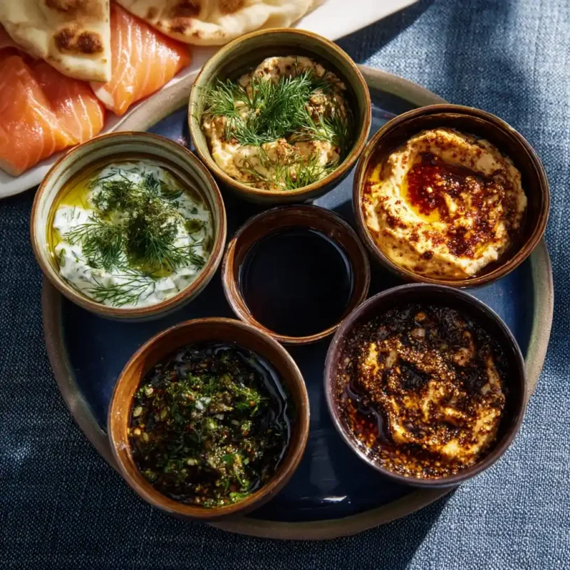 Five Mediterranean sauces to serve with slow-cooked salmon