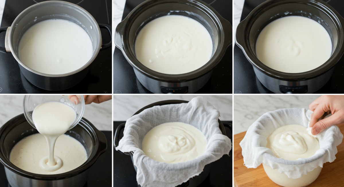 DIY yogurt making process step-by-step
