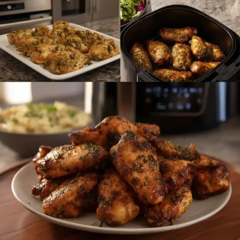 step by step keto air fryer chicken wings