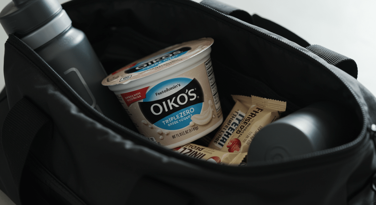 Oikos Triple Zero yogurt for fitness nutrition