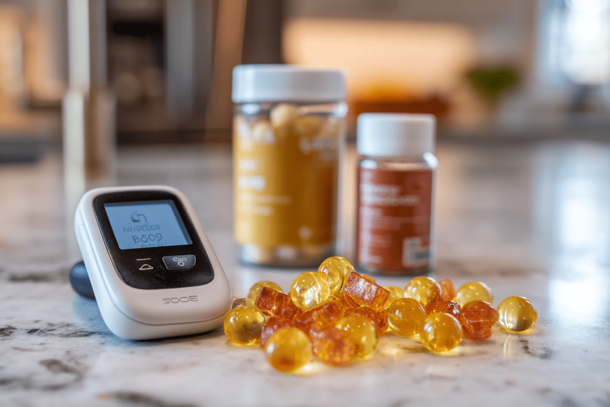 ACV gummies with blood sugar monitor
