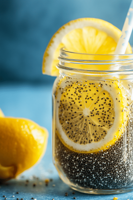 Chia and apple cider vinegar detox drink