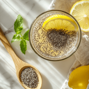 Bariatric seed tonic recipe for weight loss with lemon and chia seeds
