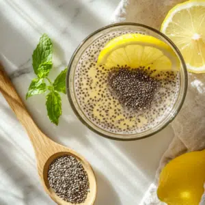 Bariatric seed tonic recipe for weight loss with lemon and chia seeds