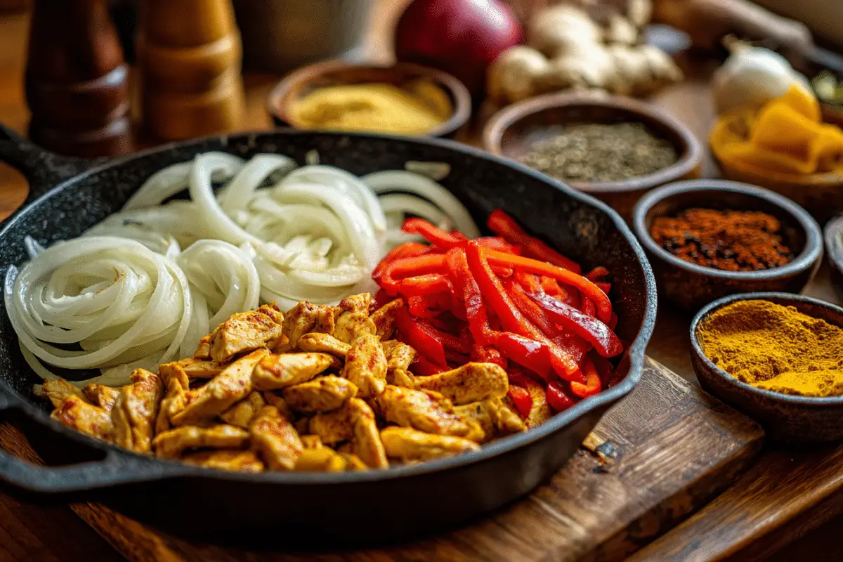 Step-by-step Chicken Fajita Bowl Prep