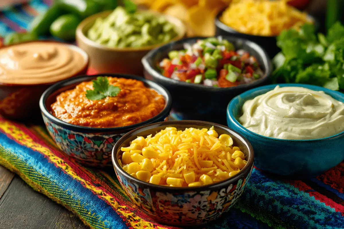 Fajita Toppings and Dressings for Chicken Bowls