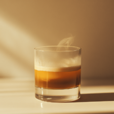 natural Mounjaro drink on a clean surface with warm daylight
