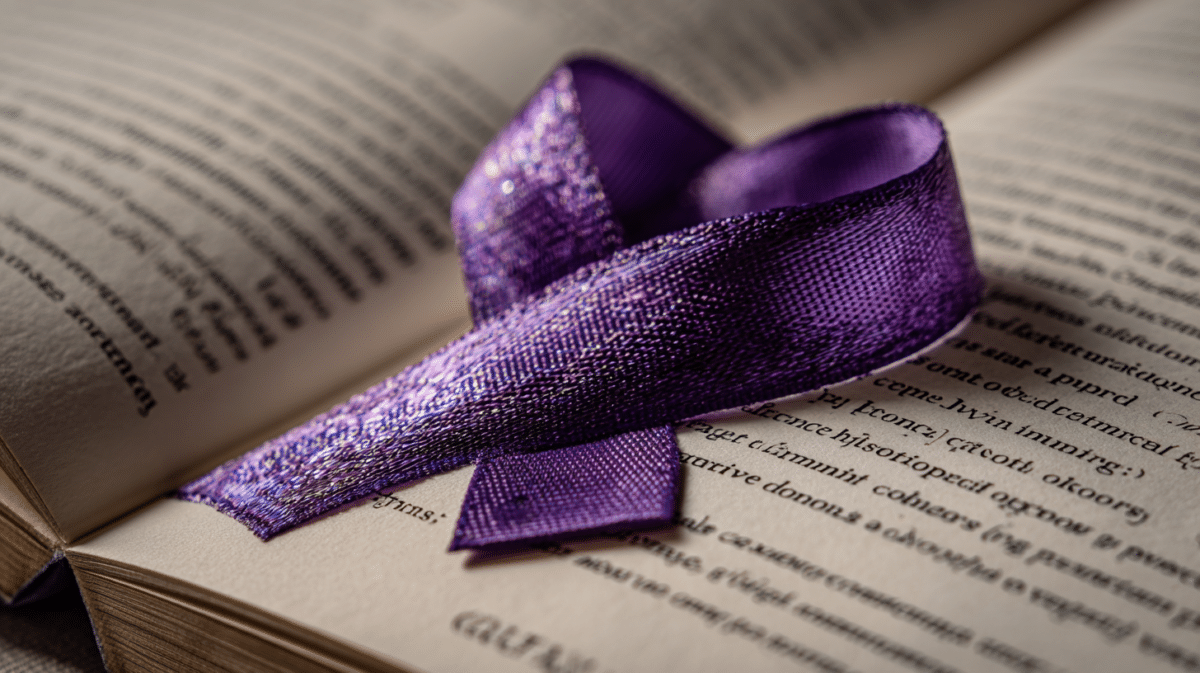 Color psychology and emotional impact of the purple ribbon