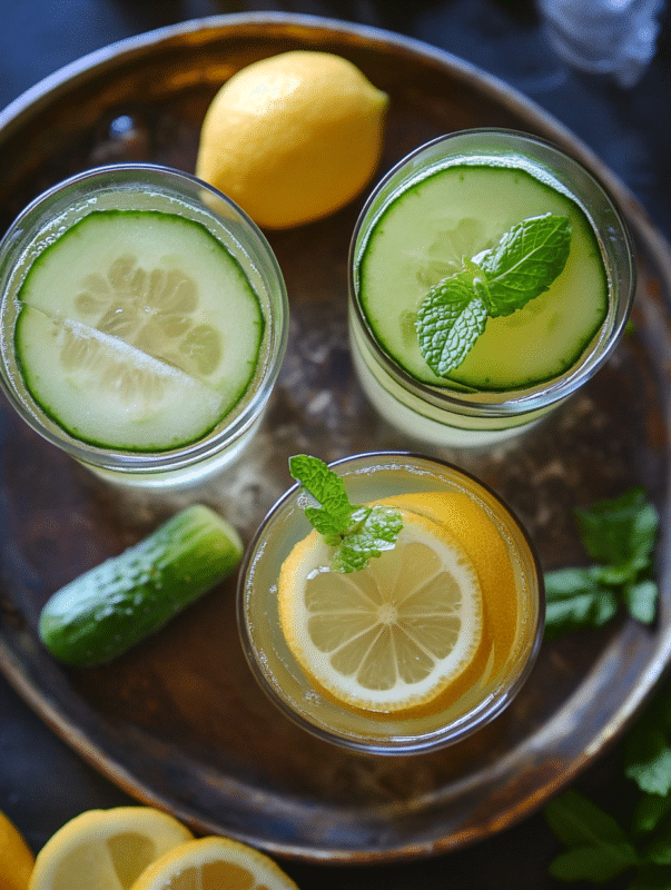 Zepbound fat-burning drinks with lemon, ginger, and ACV